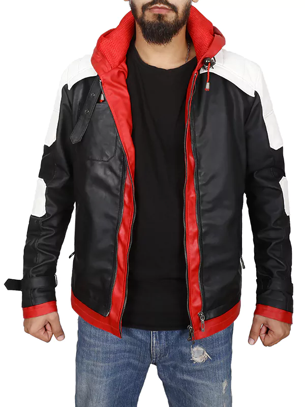 Batman Arkham Knight Jason Todd Red Hooded Leather Jacket