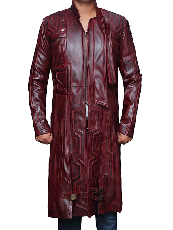 Guardians Of The Galaxy Star Lord Chris Pratt Leather Trench Coat