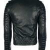 Men's Boda Skins Kay Michaels Leather Biker Jacket Black Back