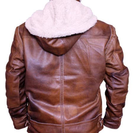 Buy Mens WW2 B3 Shearling Fur Real Leather Aviator Jacket Brown