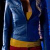 Supergirl Smallville Laura Vandervoort Leather Jacket Blue 01