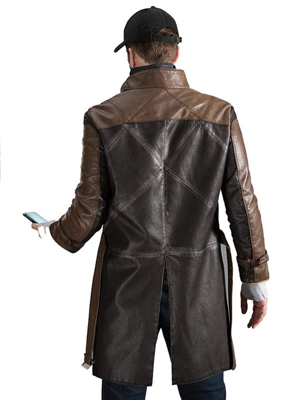 Watch Dogs Aiden Pearce Leather Coat | Brown Aiden Pearce Jacket