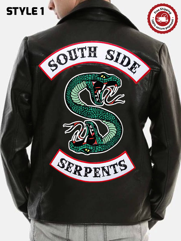 Jackets Giacca Southside Riverdale Serpents Biker Slim Fit in Pelle da Donna Snake Southside Gang D Large
