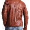Men's Vintage Leather Distressed Biker Jacket Back