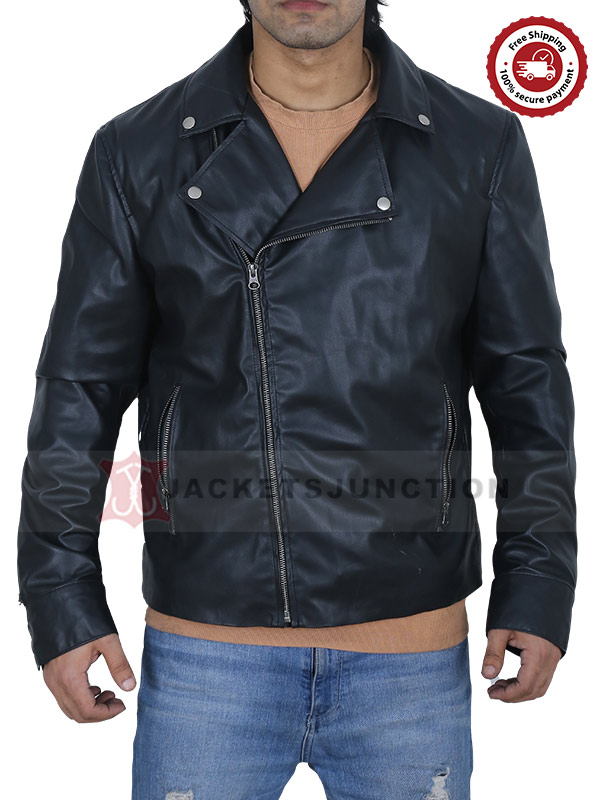 WWE Finn Balor Black Leather Jacket Front
