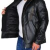 Jay Halstead TV Series Chicago P.D. Black Leather Jacket with Hood