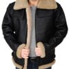 Black Sheepskin Leather Jacket