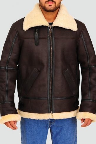 Mens Aviator Bomber Leather Jacket | RAF Leather Jacket
