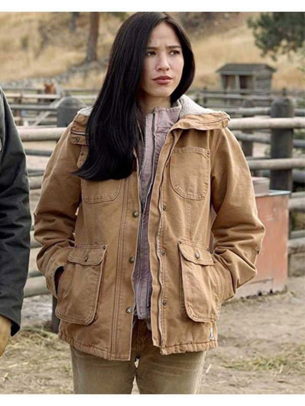 Monica Dutton Yellowstone Fur Collar Jacket