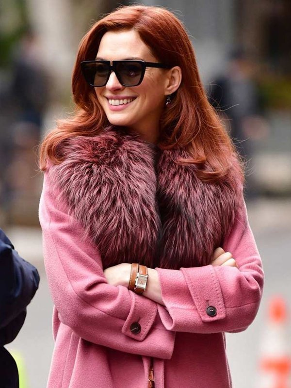 Modern Love Anne Hathaway Pink Coat