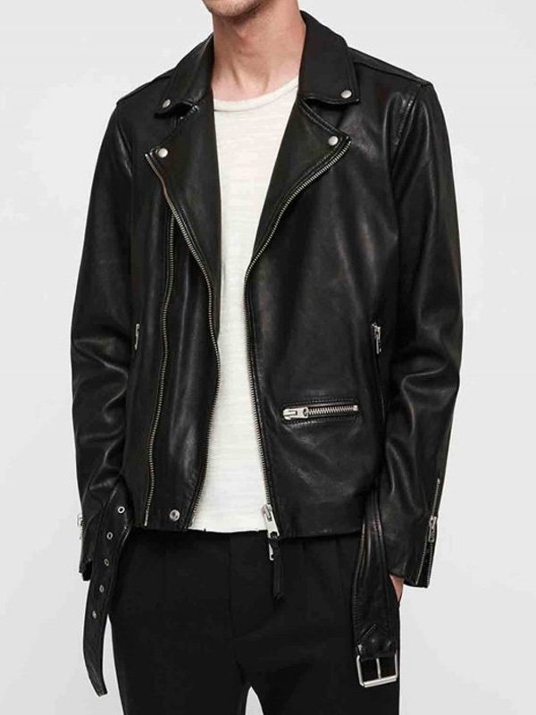 Barry Allen The Flash ElseWorlds Black Motorcycle Leather Jacket