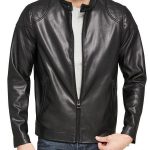 Mens Black Leather Motorcycle Jacket