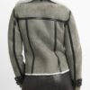 Women's Shearling Grey Sude Leather Jacket