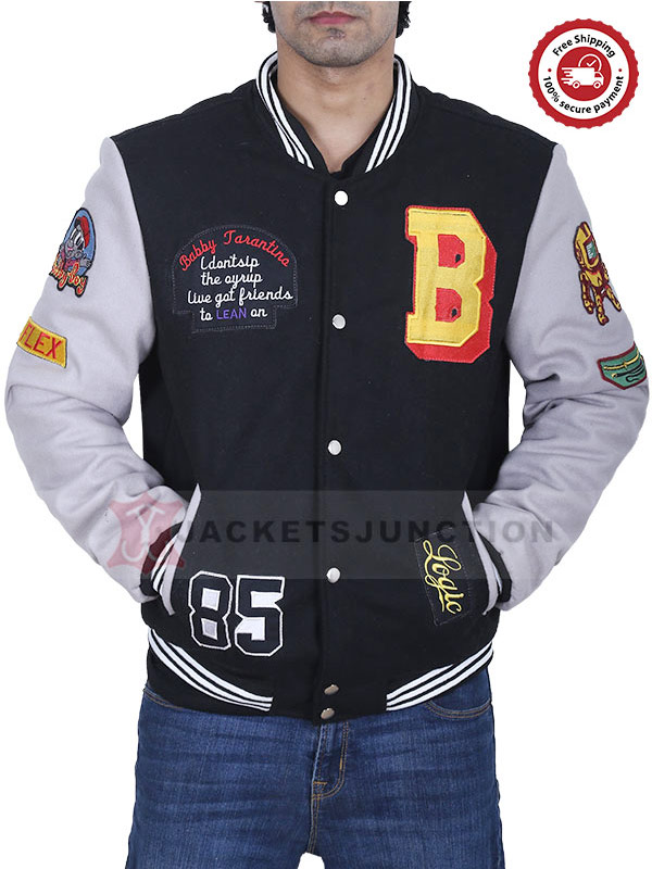 Bobby Tarantino Logic Black & White Varsity Baseball Jacket