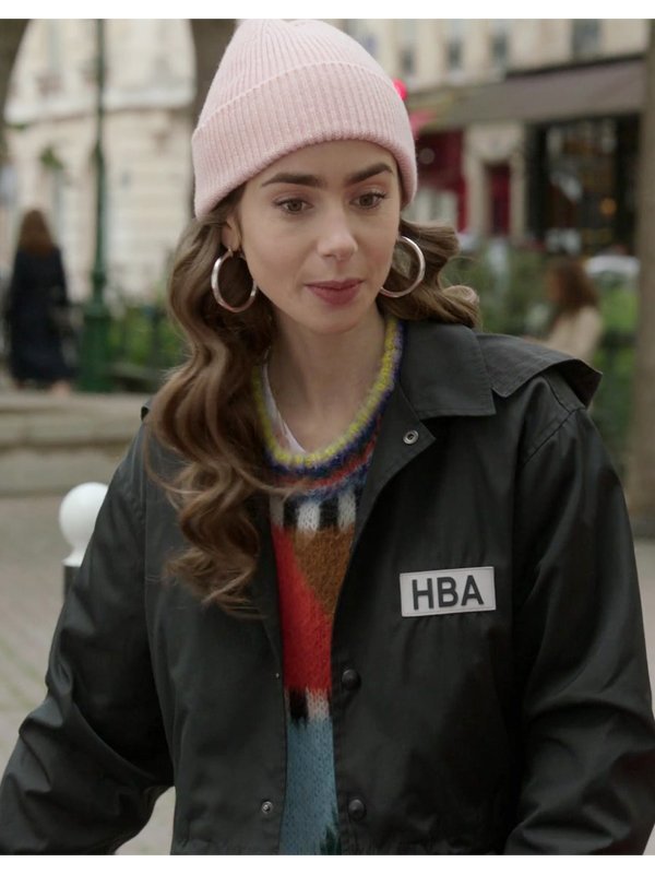 Emily Cooper Emily In Paris HBA Logo Cropped Jacket