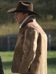 Yellowstone S03 John Dutton Shearling Brown Jacket