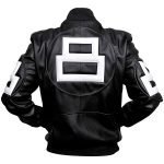 8 Ball Bomber Style Leather Jacket