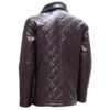 Brown Elegent Quilted Leather Jacket For Men's