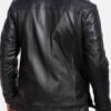 Faux Fur Lining Leather Black Coat For Men's