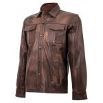 Men's Classic Vintage Brown Leather Jacket