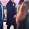 Jeremy Renner Hawkeye Clint Barton Wool Black Coat With Fur Collar