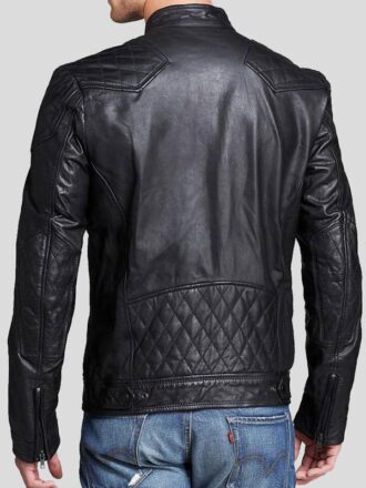 Men's Quilted Leather Biker Jacket | Buy Now & Get Free Shipping