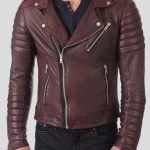 Men's Dark Brown Leather Motorcycle Jacket
