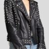 Womens Studded Leather Jacket