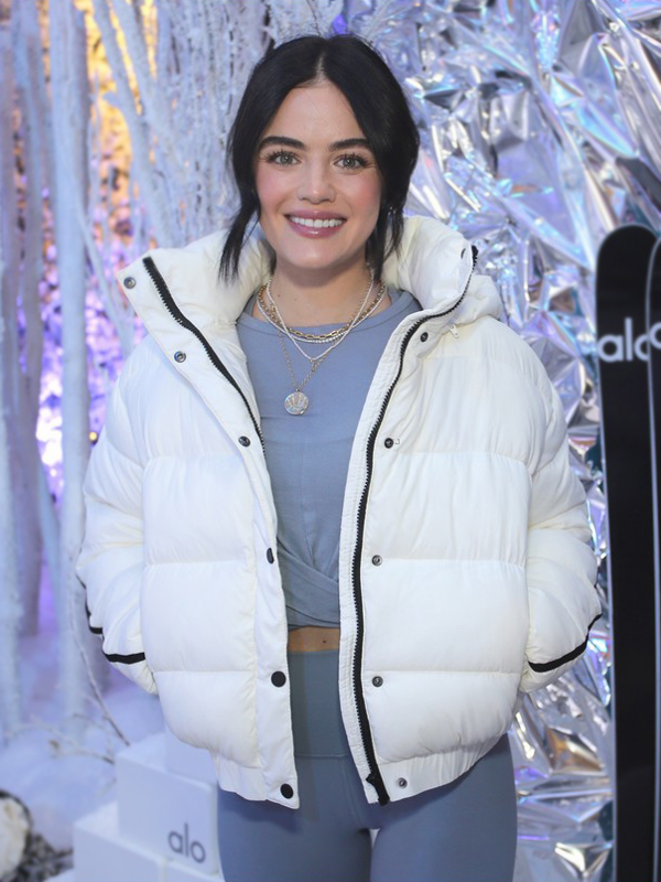 Alo’s Winter House Lucy Hale White Puffer Jacket