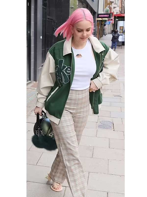 Anne Marie Our Song Green Varsity Jacket