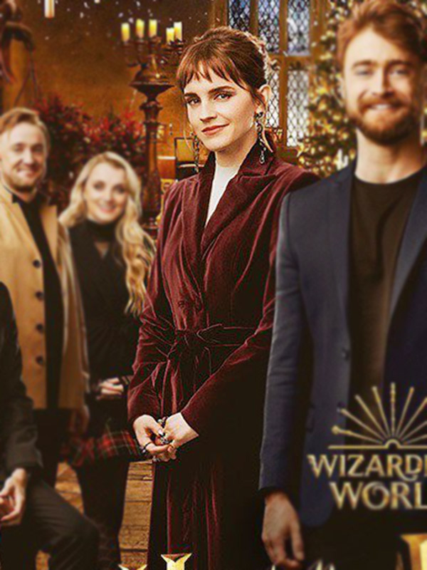 Emma Watson Harry Potter Return to Hogwarts Red Velvet Coat