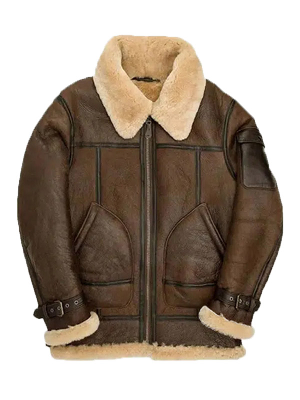 Men B3 Aviator Shearling Leather Jacket