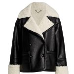 Women Black Leather Jacket With Fur