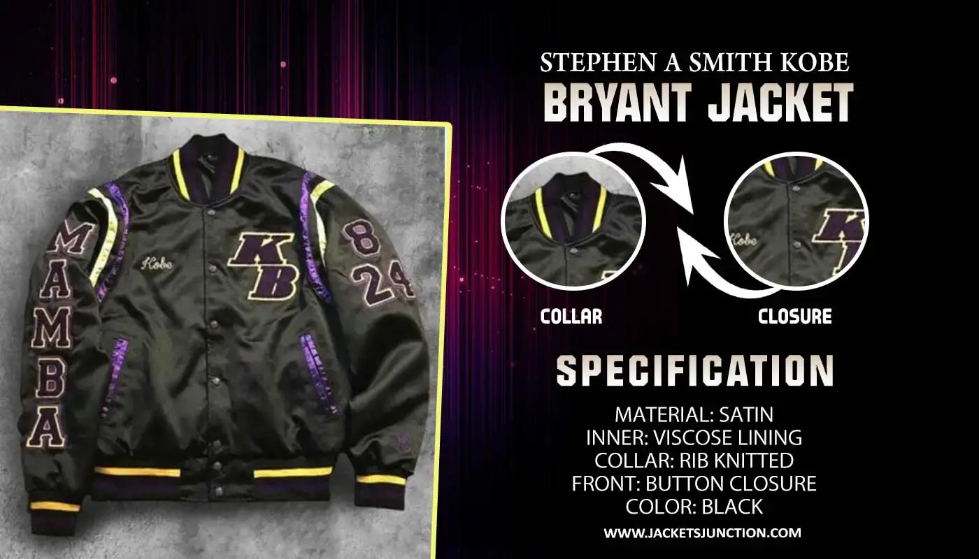 Kobe Bryant 20 Years Black Jacket - William Jacket