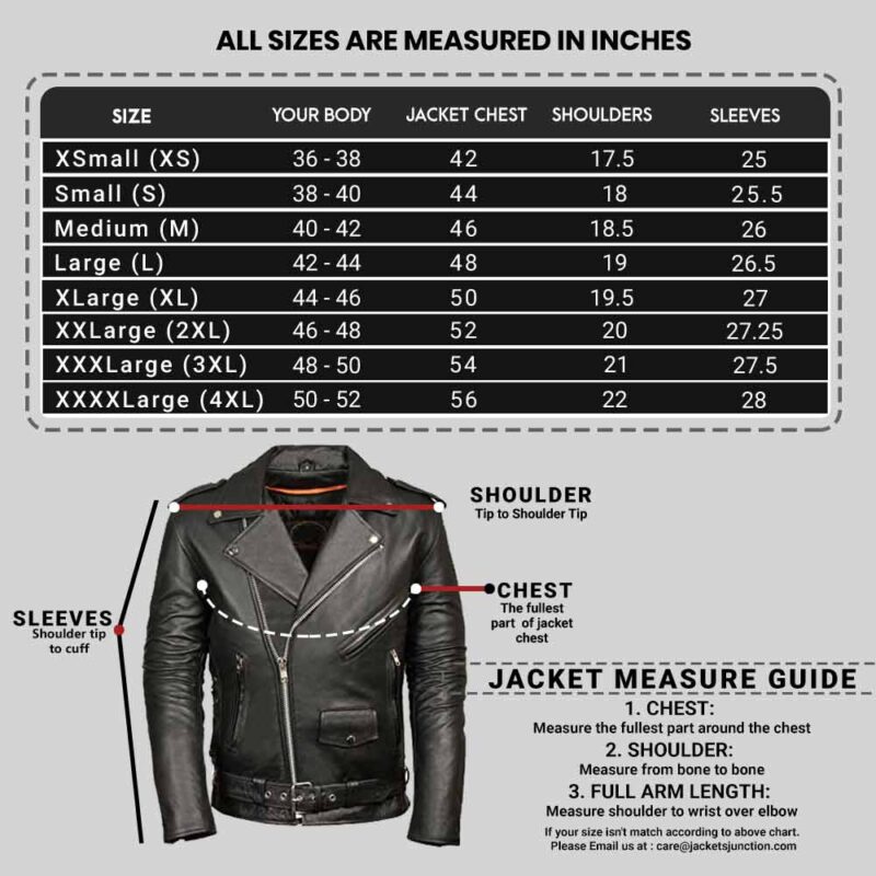 Leather Jacket Size Guide for Men and Women | JacketsJunction.com