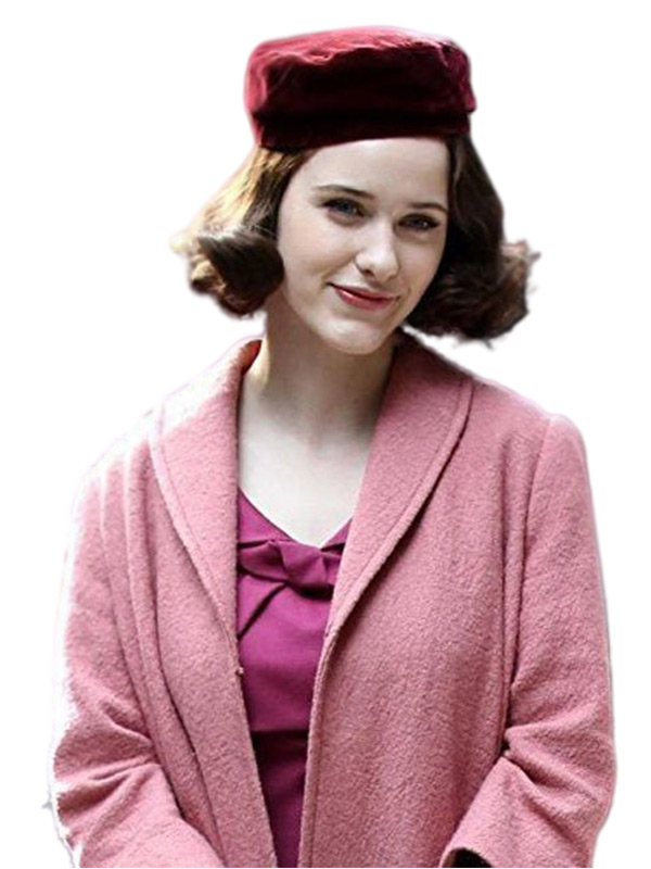 Rachel Brosnahan The Marvelous Mrs. Maisel Pink Coat