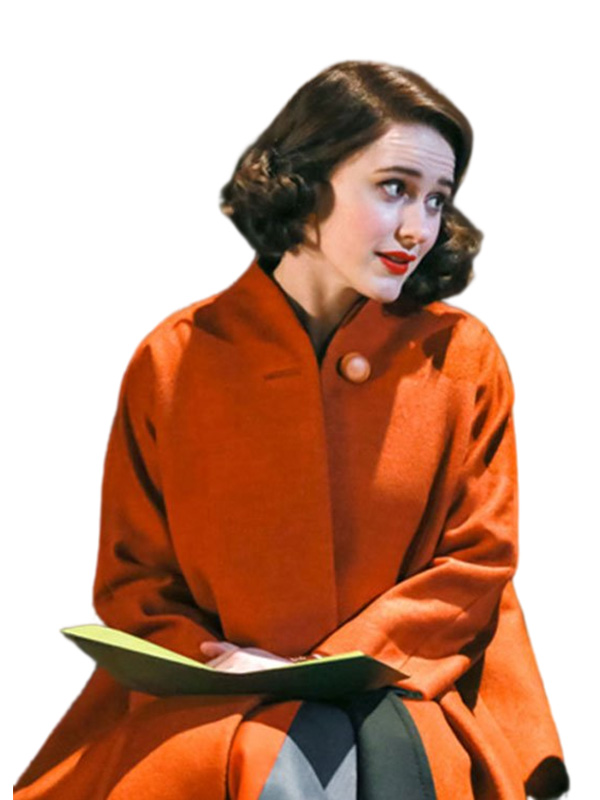 The Marvelous Mrs. Maisel Rachel Brosnahan Orange Coat
