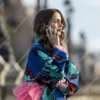 Emily In Paris Lilly Collin Printed Coat