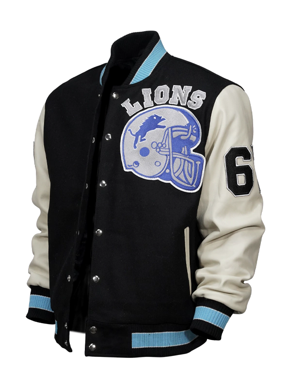 Axel Foley Detroit Lions Varsity Jacket | Beverly Hills Cop Letterman ...