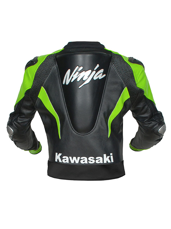 Men's Leather Kawasaki Ninja Racing Biker Jacket | Buy Now