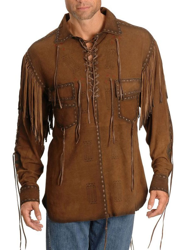 Men's-Suede-Leather-Jacket-With-Fringe