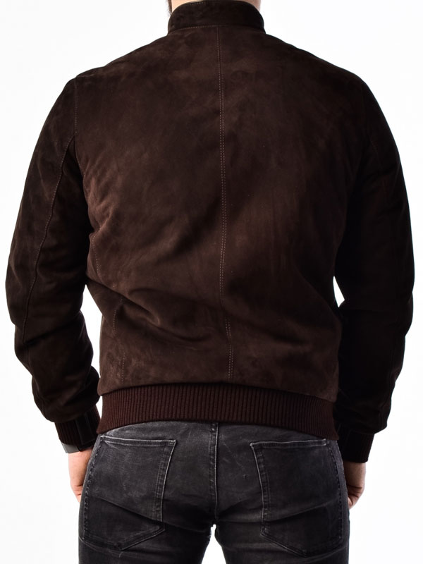 Mens-Suede-Leather-Brown-Bomber-Jacket