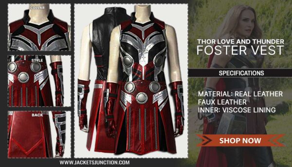 Thor Love and Thunder Jane Foster Vest Infograph