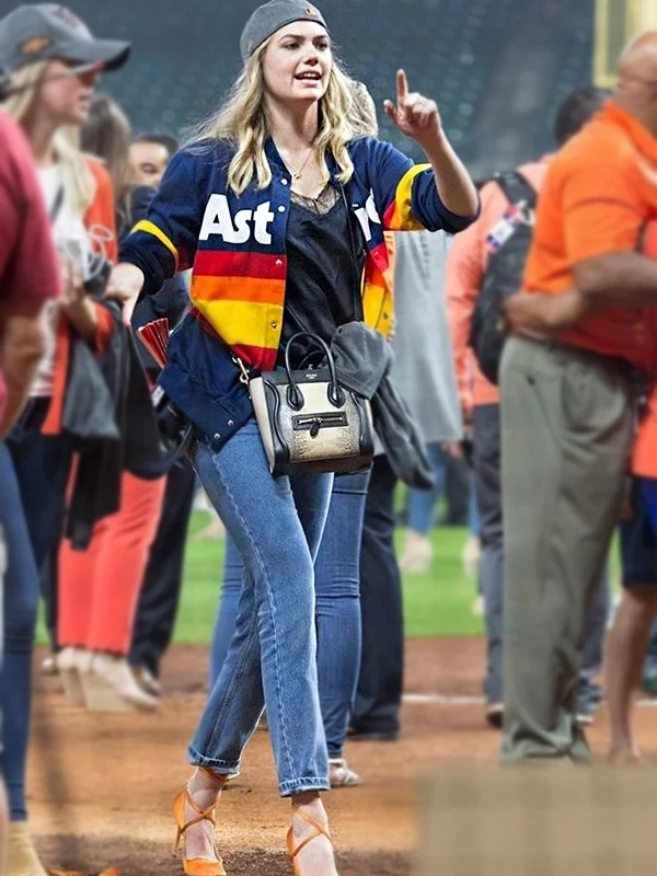 Kate Upon Houston Astros Blue Jacket