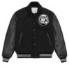 BBC Billionaire Boys Club Stencil Bomber Jacket With Leather Sleeves