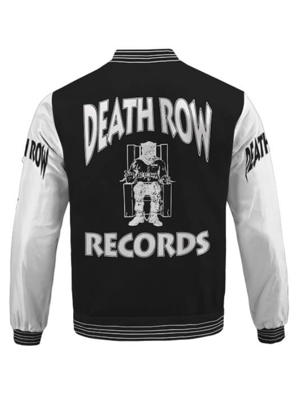 Death Row Records Snoop Doggy Dogg Black Varsity Jacket (Back)