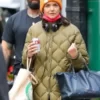 Rare Objects Katie Holmes Green Puffer Jacket