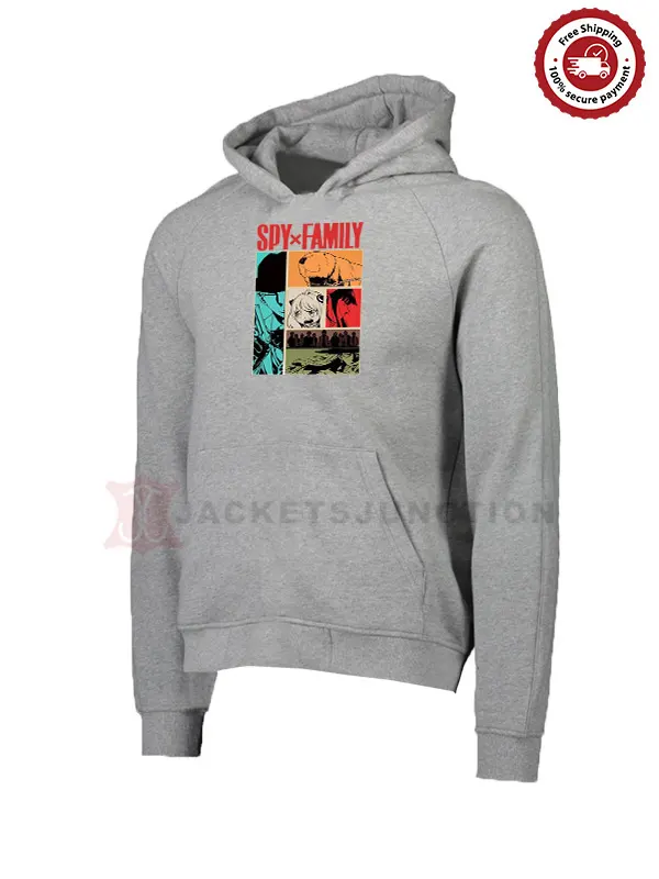 Spy x Family Forger Family and Handler Hoodie Grey
