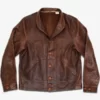Brown Leather Albert Einstein Jacket