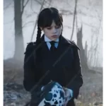 Jenna Ortega Wednesday Addams Coat | Black Trench Coat